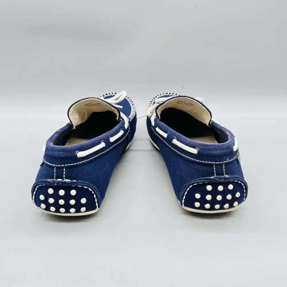 Cole Haan Shoes Mens 10.5 Blue Canvas Grand OS Boat Moc Loafers Casual Comfort